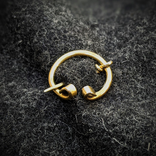 Brass Plain Penannular Brooch 2cm