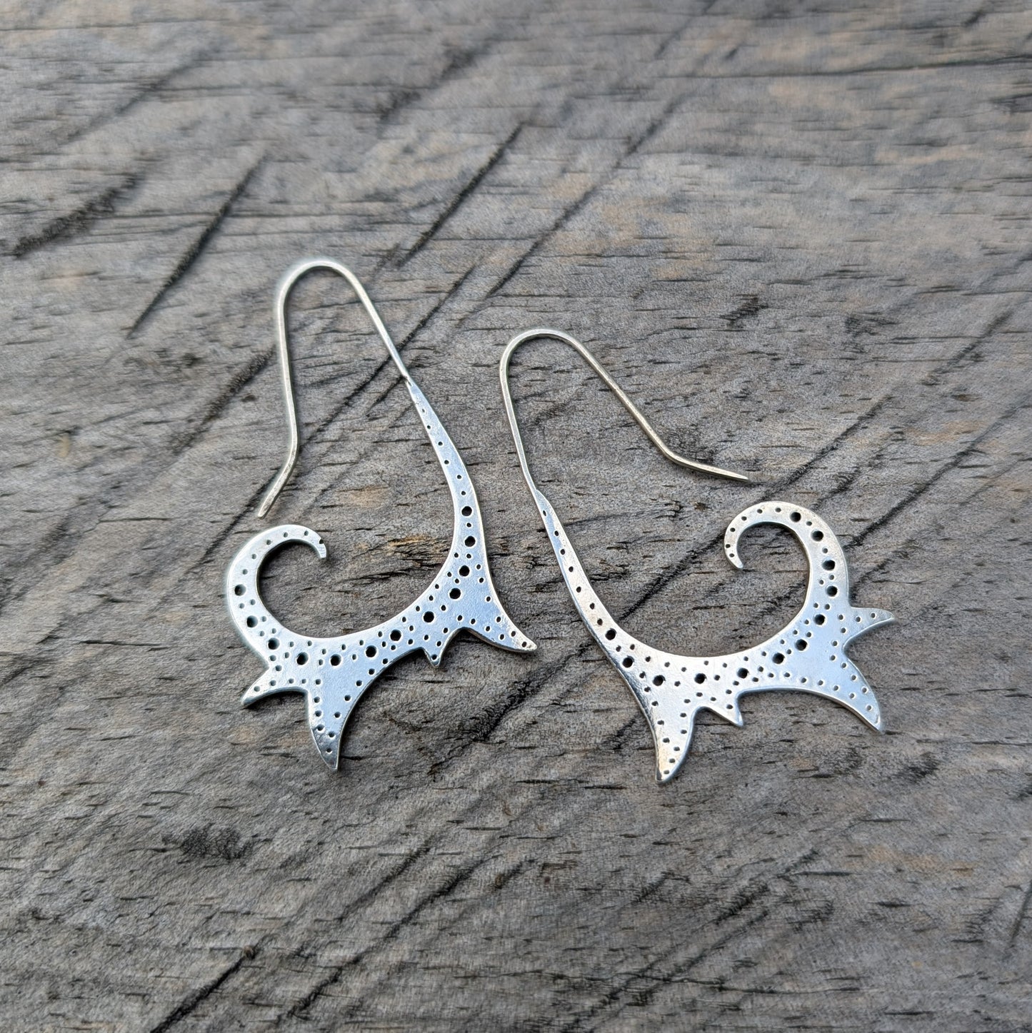 DEEP FOREST Hook Earrings Sterling Silver